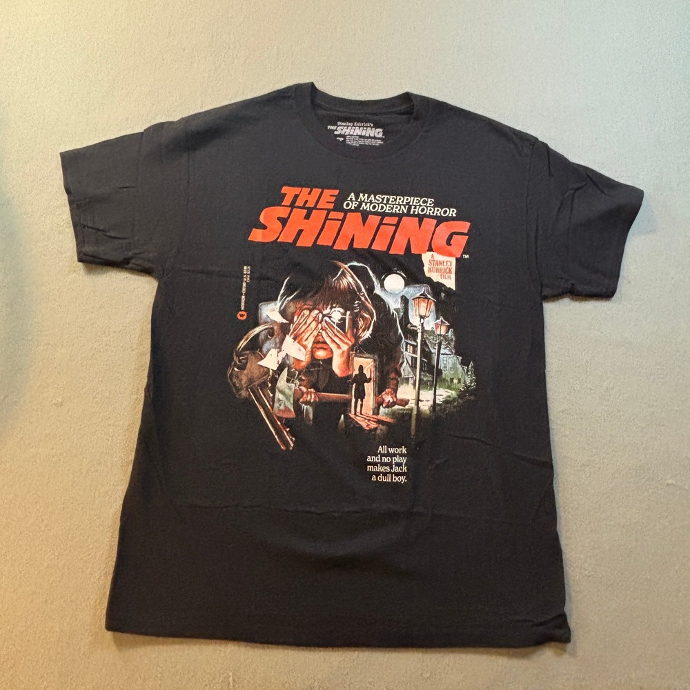 The Shining Fright-Rags T-Shirt Mens L Black Horror Movie Kubrick Jack Nicholson